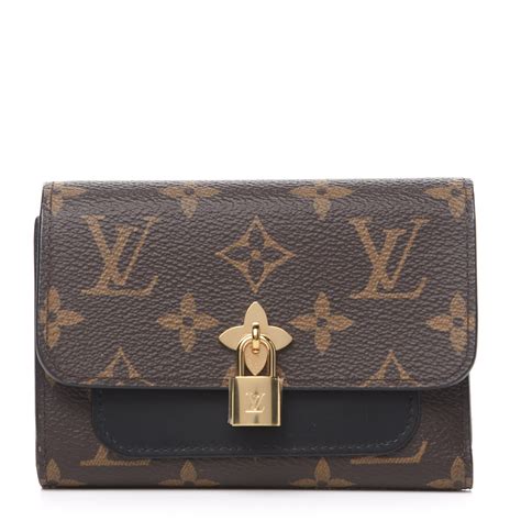 louis vuitton monogram flower lock compact wallet coquelicot|Louis Vuitton Compact Wallet Flower Lock Monogram Noir Black.